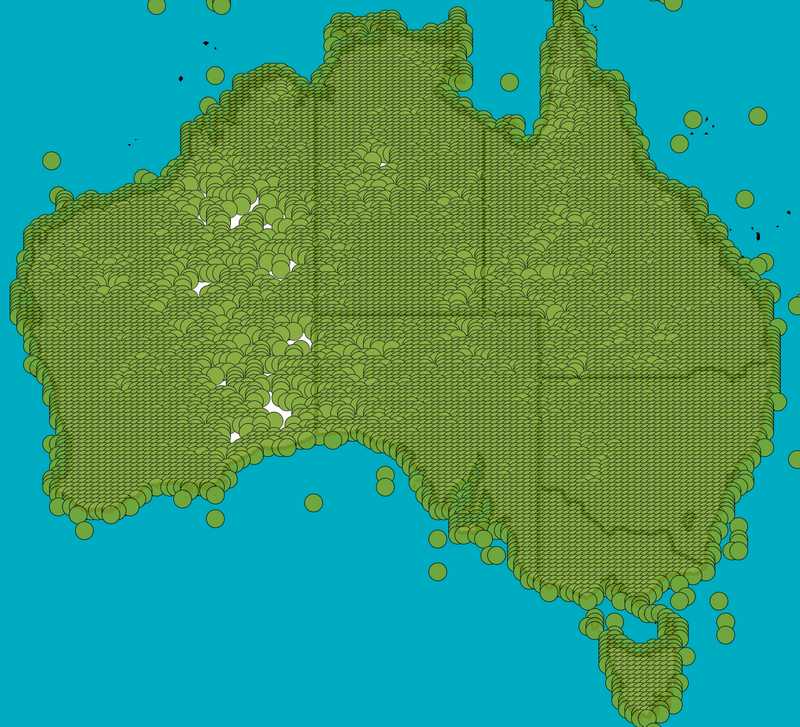 Distribution Map | Acacia catenulata susbp. catenulata | Queensland Native Seeds